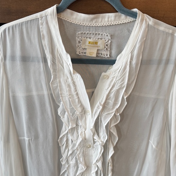 Maeve Cream Ruffle Blouse - Picture 4 of 5